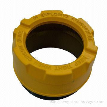 Valve base, die-casted, CNC lathing and milling, sandblast, painting is optional, made of ADC12/A380